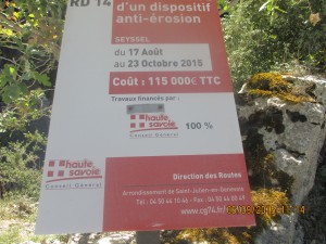 A nouveau 115 000 euros « engloutis » route du Val de Fier !