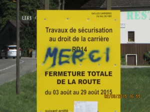 La Route du Val de Fier à nouveau fermée durant tout ce mois d’Août.