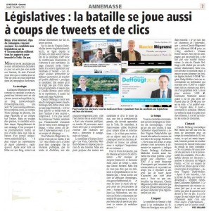 Le Messager du Genevois du 19 Avril 2012.