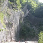 Rupture des filets de « protection » route du Val de Fier sur la commune de Seyssel.